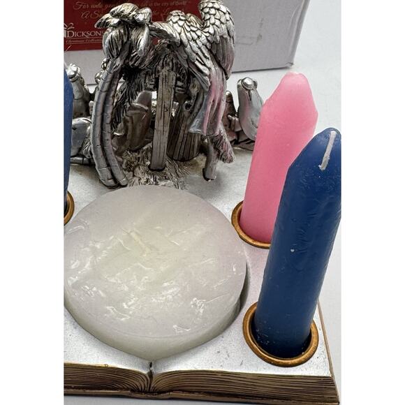 Dicksons Christmas Nativity Advent Book Figurine Candle Holder Resin Wreath READ - Picture 11 of 16